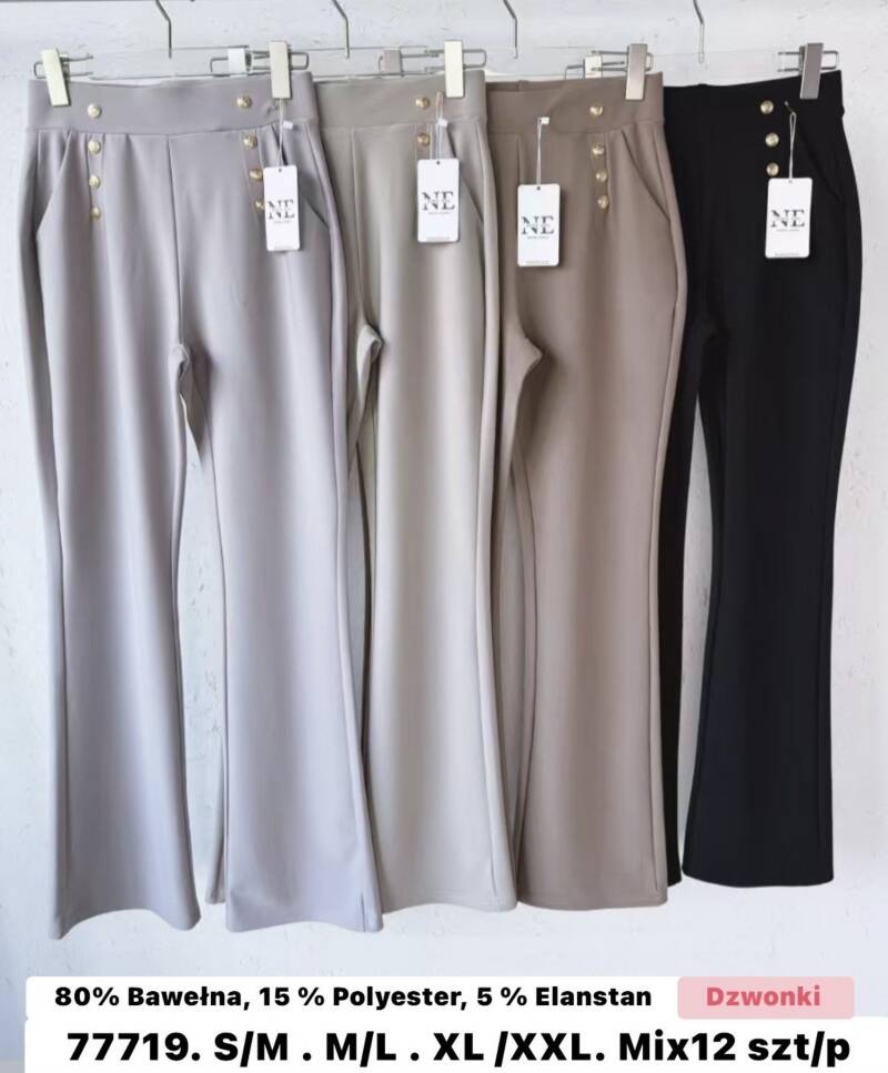 Spodnie duże rozmiary damskie Roz S-2XL, Mix Kolor Paczka 12 szt